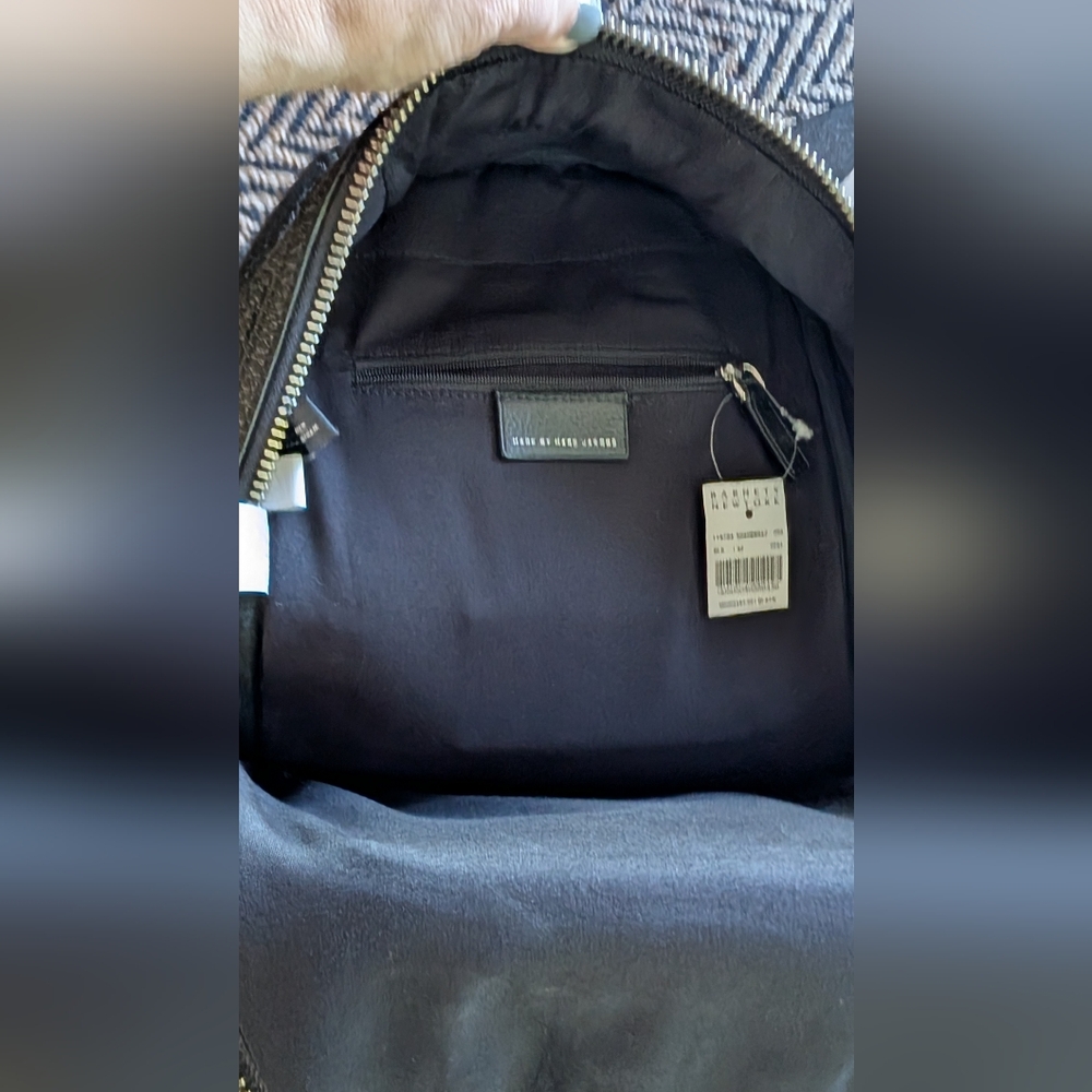 RARE, VINTAGE NWT Marc by Marc Jacobs Black Leather DOMO BIKER BACKPACK-$478 - Picture 8 of 14